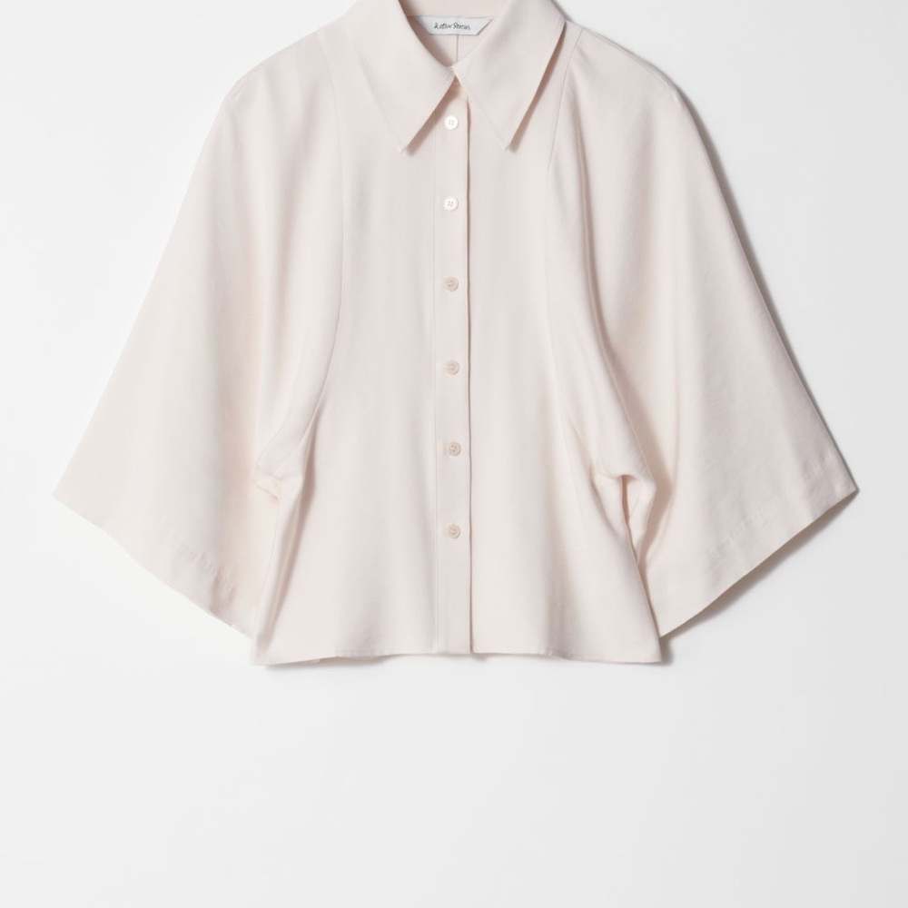 A.P.C. Cream Button-Up Blouse